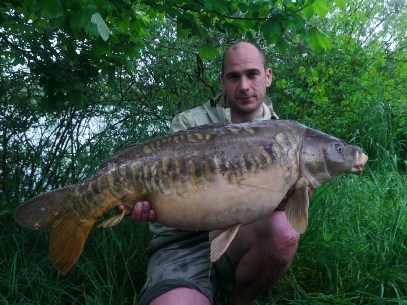 James with a 32lb stunning mirror