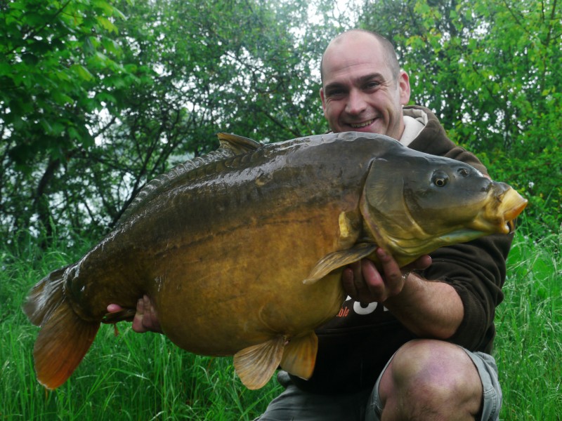 James with a 44lb mirror caught on a 10ft zig