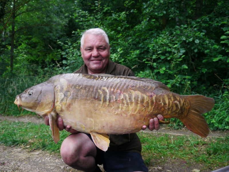 Herbert with a stunning 33lb mirror