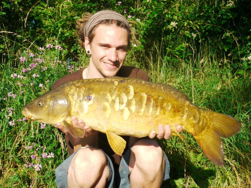 Olly with an 18lb mirror