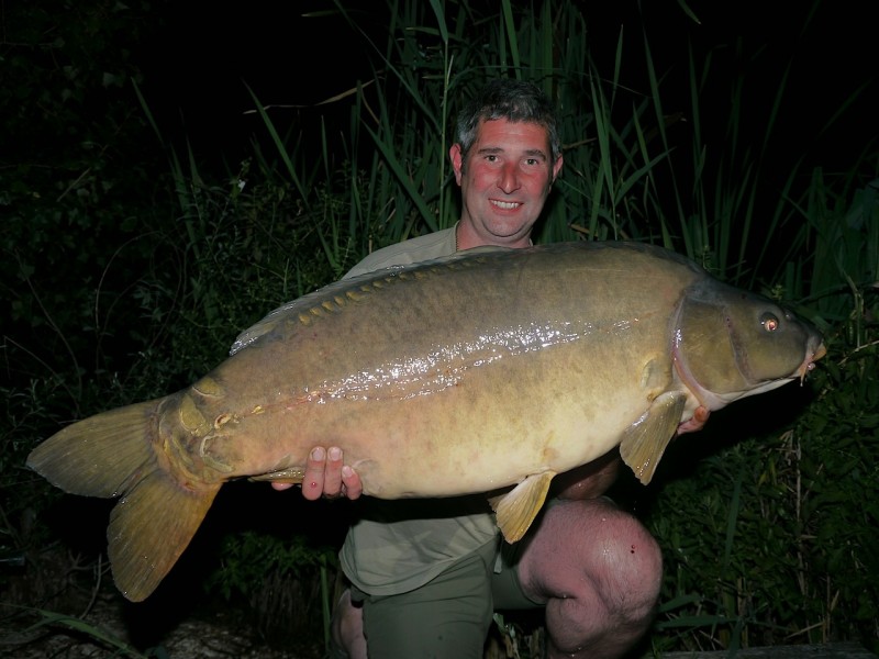 Steve with Pips at 51lb 12oz from Alcatraz in August 2013