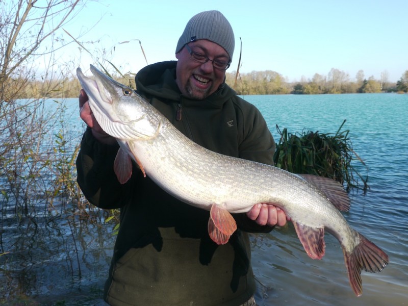 oh yea and Golden Balls caught a pike!!