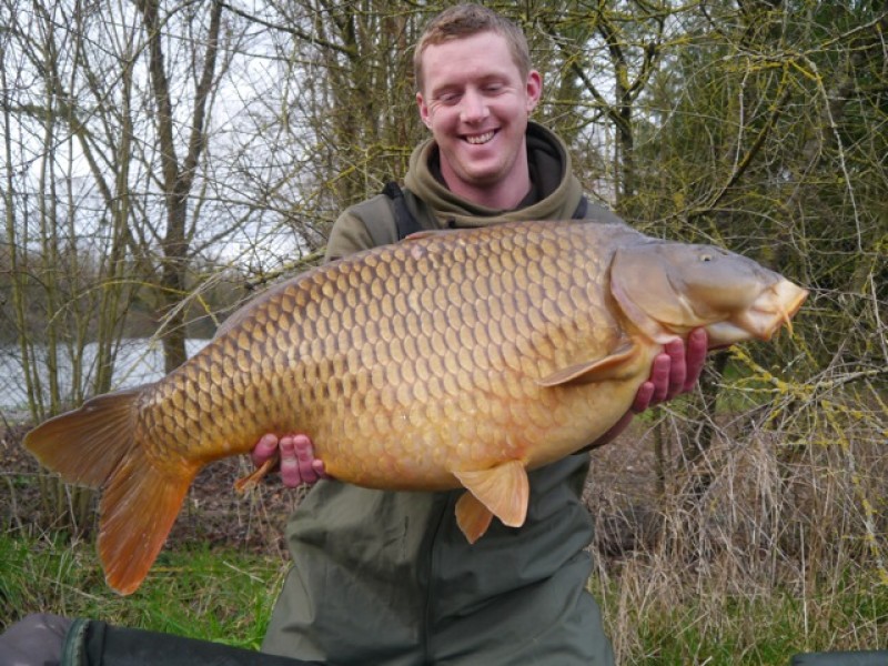 Andy sparrow with his new PB all 38 lb of it.