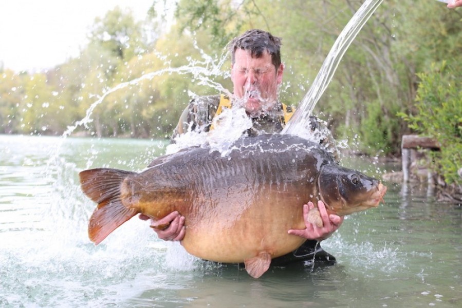 John Hardy celebrating in true Gigantica style a new PB.