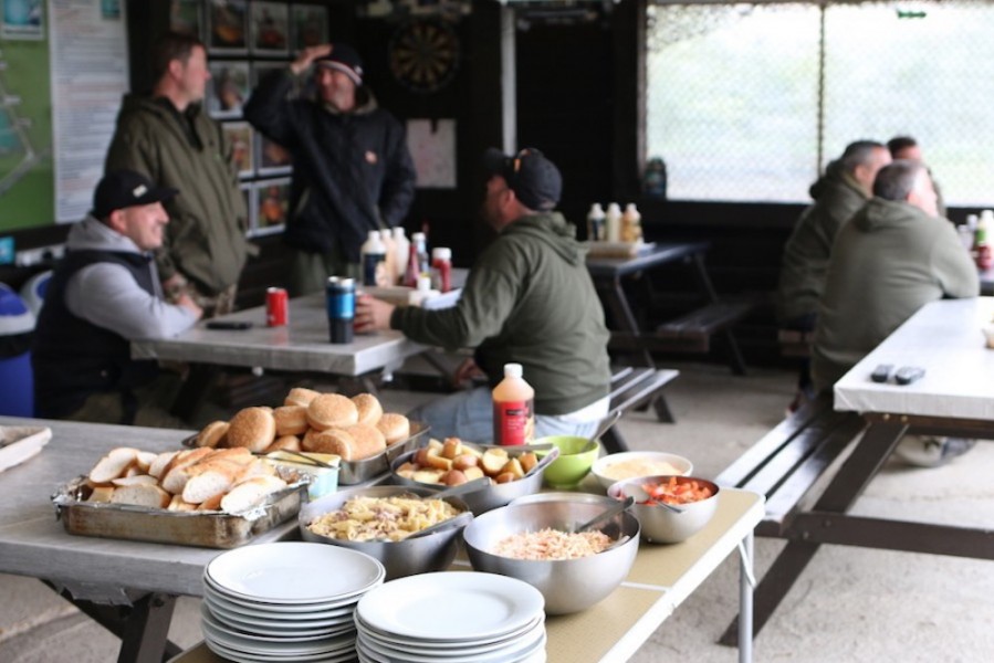 It's good to catch up with everyone at the clubhouse for an ice cold beer
