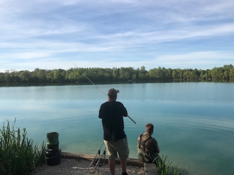 Pete Chambers in action in Alcatraz....gently does it, its on an 18ft zig!