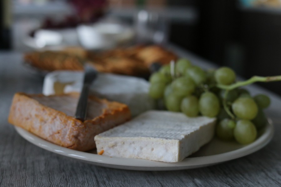 The start of the cheese and wine evening.