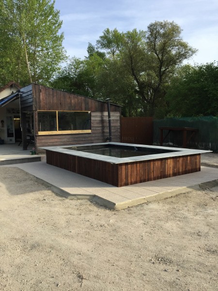 New fish pond and alternative dining area completed.