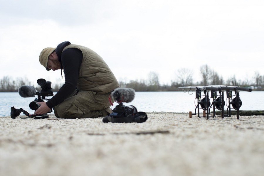 Kev hard at work filming DF