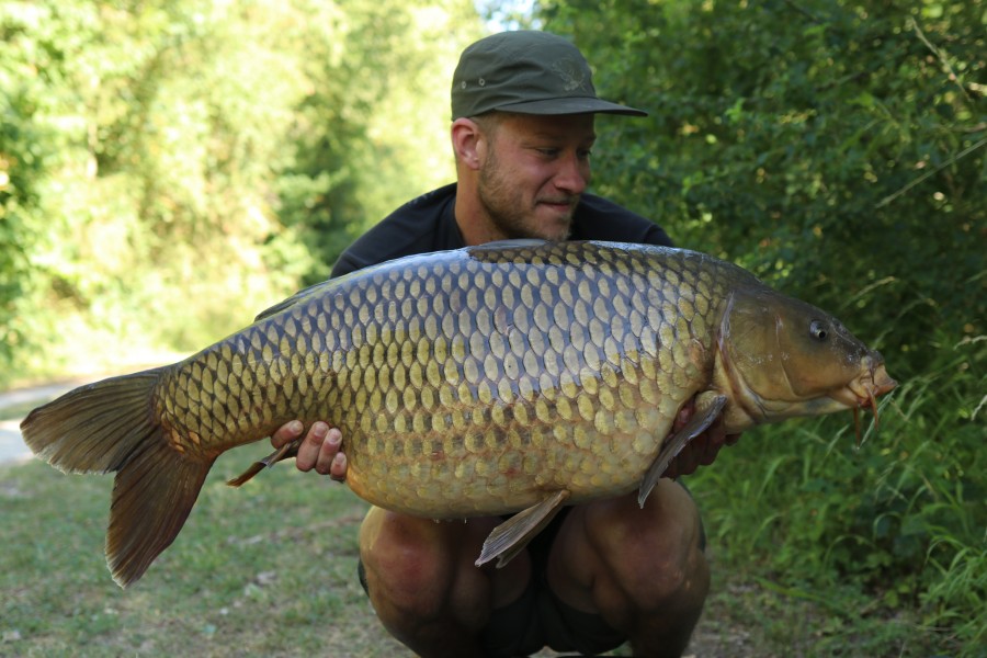 Lee England with Soliid at 50lb from Bob's Beach 29.06.19