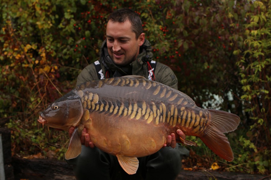Just look at the scale pattern on this 34lb stocky named "Squeaky Clean"............