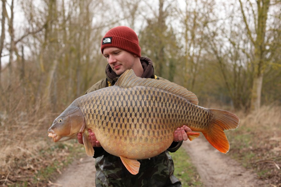 "Woods Common" at a stonking 47lb, its hard to believe she's a home reared fish!!.......