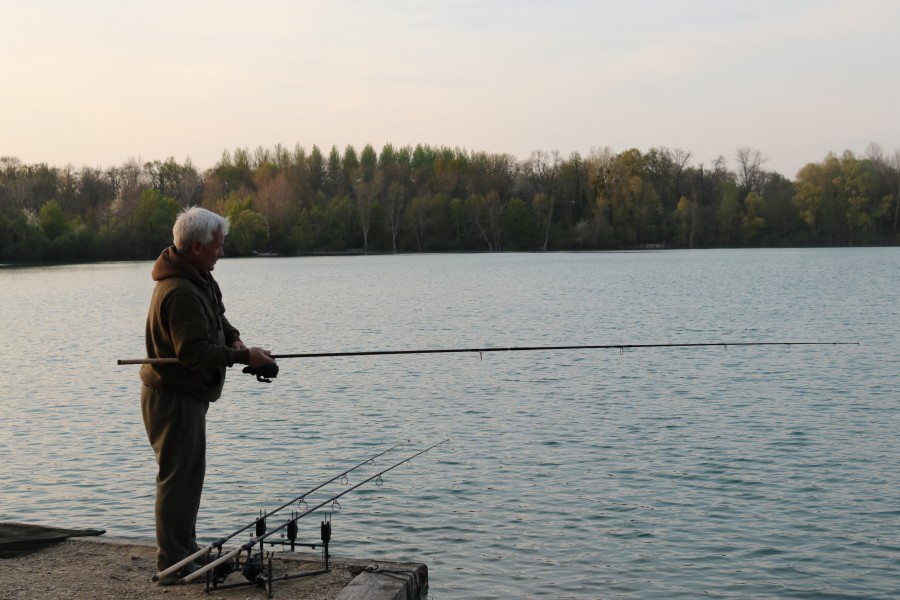 Getting them up in the water is key when fishing 3 rods tight!!
