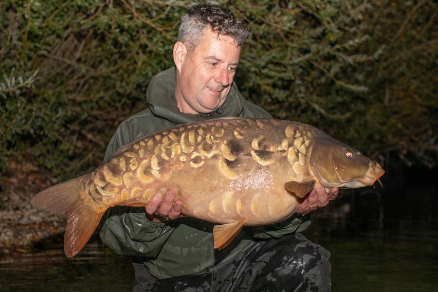 Dave with his first carp from the Main Lake well done mate!