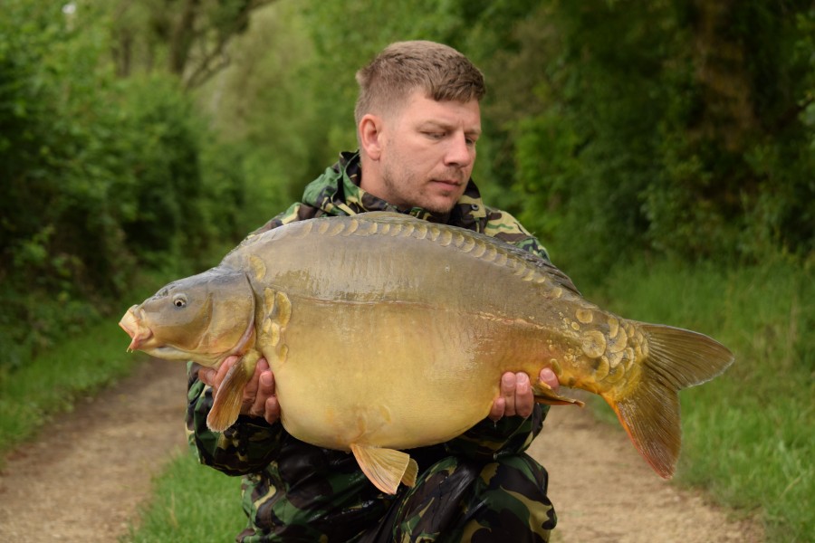 One of our home grown carp, Strap on Sally 33lb 8oz