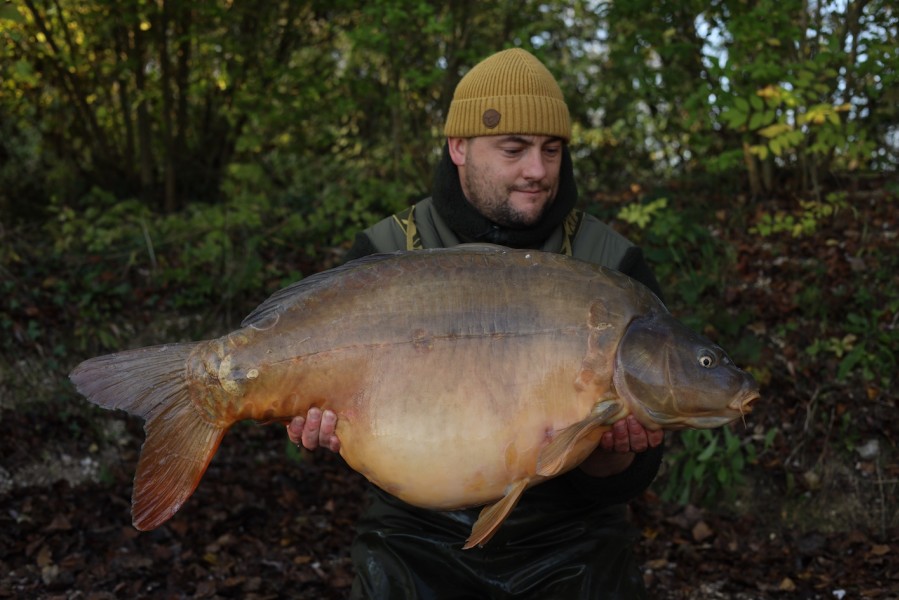 Violet 42lb 2oz just before the final whistle for Tom