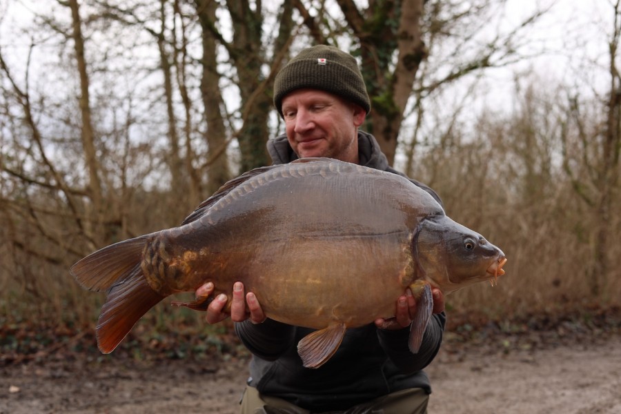 Jez in Co's with the largest of the week - Booper 22lb
